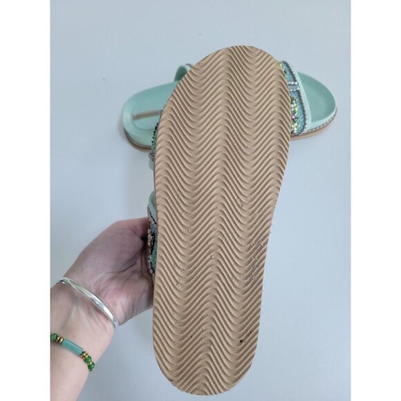 Sam Edelman Womens Otto Mint Leather Sandals!! Size US 8 Spring Summer Slide - Picture 3 of 6